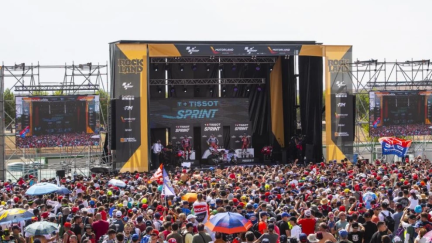 Podio de la carrera al sprint en la pasada edición. / MotorLand Aragón