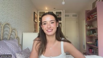 Inés Bergua, durante la entrevista con "Tribuneros"