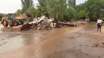 Los trabajos de reparación de las infraestructuras puede prolongarse hasta seis meses, según las estimaciones del Gobierno de Aragón. / Aragón TV