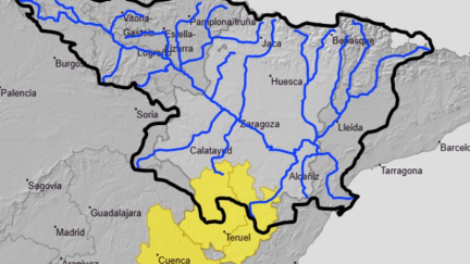 Alerta de riesgo de crecidas súbitas en barrancos del sur de Teruel por las tormentas. / CHE