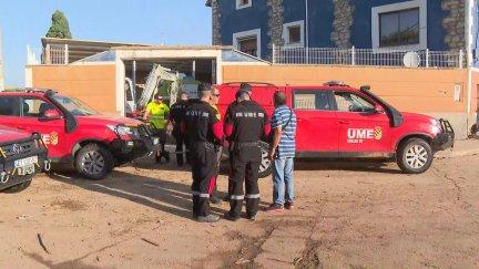 Efectivos de la UME en Azuara. / Aragón TV