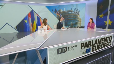 María Andrés, en el plató del programa Buenos Días. / Aragón TV