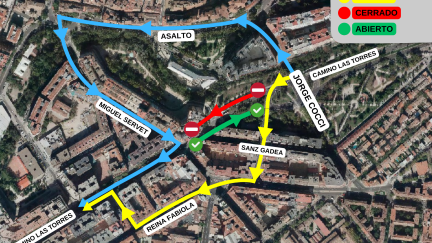 Las obras en el Camino de las Torres comienzan este lunes, día 22 de junio. | Ayuntamiento de Zaragoza