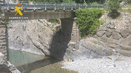 Lugar en el que se ha rescatado al excursionista que ha muerto este jueves en el río Cinca. | Guardia Civil
