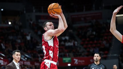 Tomas Dimsa, en un partido con el Casademont Zaragoza.