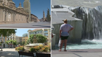 Este sábado se han superado los 40 grados en las tres provincias aragonesas. / Aragón TV