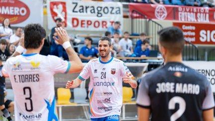 Adrián Ortego, en un partido con el Wanapix Zaragoza la pasada campaña.