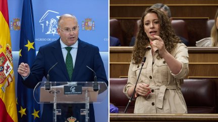 Miguel Tellado y Ester Muñoz. / Europa Press