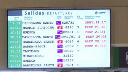 Los retrasos acumulados en la estación de Delicias. / Aragón TV