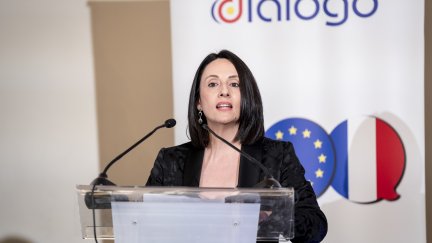 La secretaria de Estado de Industria, Rebeca Torró, durante la gala de entrega del Prix Diálogo 2025. / Europa Press