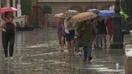 El festival 'On Music', uno de los actos suspendidos por la lluvia. / Aragón TV