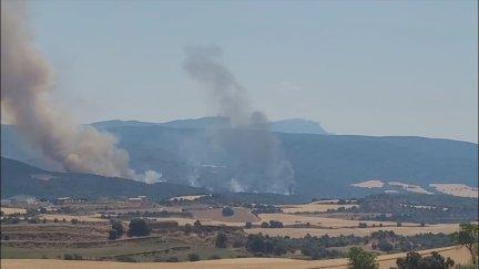 Imagen de la zona en la que se declaró el incendio, en Tolva. | Aragón TV
