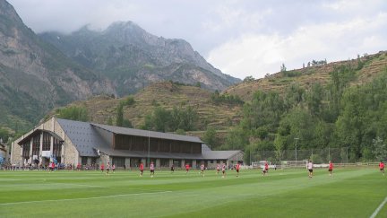 Imagen de la pasada pretemporada en Benasque de la SD Huesca