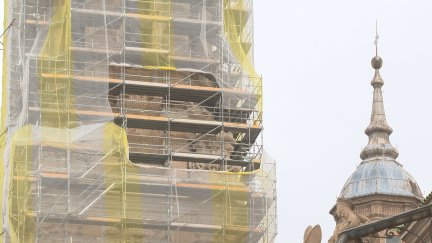 El proyecto de restauración de la basílica del Pilar supone una inversión de 3,5 millones de euros al Cabildo. / Aragón TV