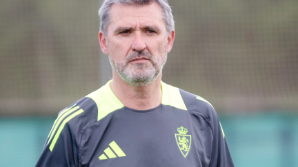 Emilio Larraz, entrenador del Deportivo Aragón