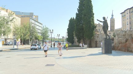El calor se deja notar en la capital aragonesa. / Aragón TV