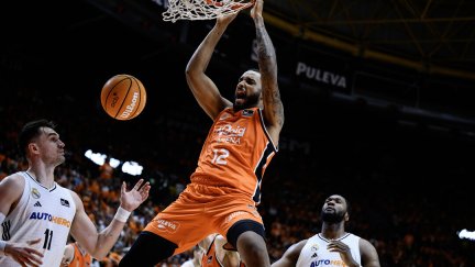 Joel Soriano, en un partido de la final de la Liga Endesa ante el Real Madrid.