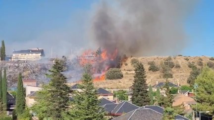 Imágenes del incendio declarado en Barbastro. / Aragón Noticias