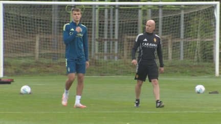 Bazdar durante un encuentro con el Real Zaragoza.