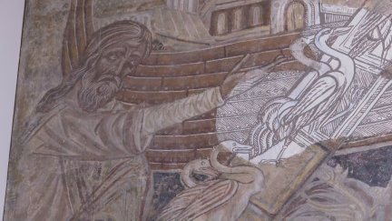 Pinturas de Sijena actualmente en el MNAC. / Aragón TV