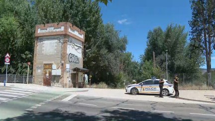 Camino de las Fuerzas Armadas donde se ha registrado el accidente laboral en Calatayud en el que han fallecido dos trabajadores. / Aragón TV