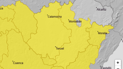Salvo en el noreste, el aviso amarillo se activa en toda la provincia de Teruel