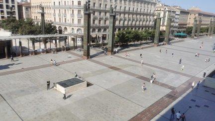 La plaza del Pilar contará con un sistema de vigilancia que controlará sus 13 accesos./ Ayuntamiento de Zaragoza