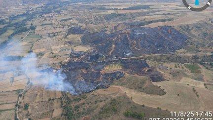 Imagen del incendio en la tarde del lunes 11. / Infoar