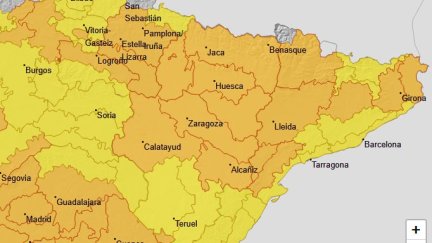 Mapa de nivel de aviso para este sábado. / Aemet