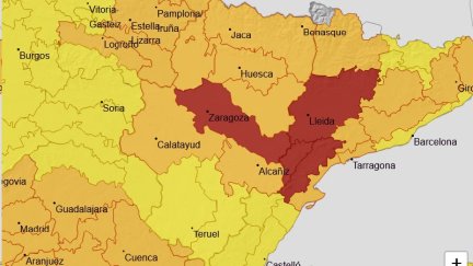 Mapa de avisos por altas temperaturas. / Aemet