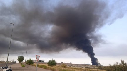 Así se veía la columna de humo desde las cercanías / Aragón TV