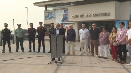 Acto de homenaje a la víctima mortal del atentado de Cambrils. / Forta