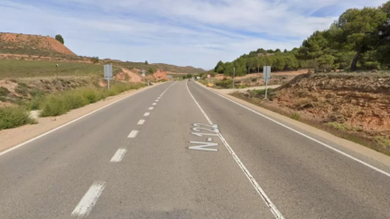 N-122 en las inmediaciones del lugar del accidente. / Google Maps