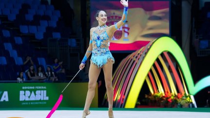 Alba Bautista durante el campeonato del mundo de Río de Janeiro