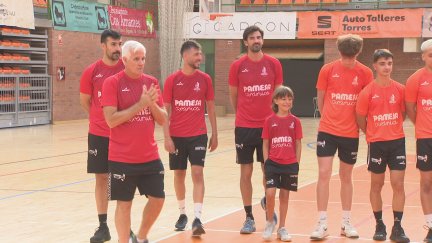 Imagen de un entrenamiento del Pamesa Teruel Voleibol.