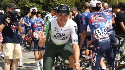 Fernando Barceló tras finalizar una etapa.