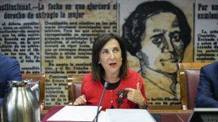 La ministra de Defensa, Margarita Robles, comparece en el Senado a petición del PP. / EFE