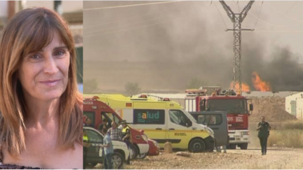 Ana Leciñena es una de las supervivientes al accidente, que dejó seis muertos y otros tantos heridos. / Aragón TV
