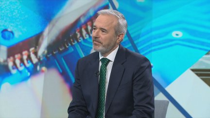 El presidente Azcón, en la última entrevista en los estudios de Buenos Días Aragón. / Aragón TV