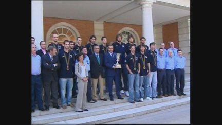 La selección española de baloncesto fue recibida en La Moncloa y en La Zarzuela. / Aragón TV