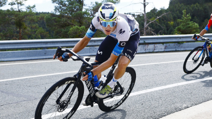 Pablo Castrillo, durante la etapa 10. Foto: Movistar Team