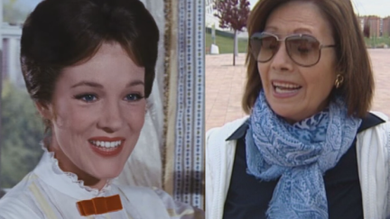 La cantante zaragozana María Heras puso voz a Julie Andrews. / Aragón TV