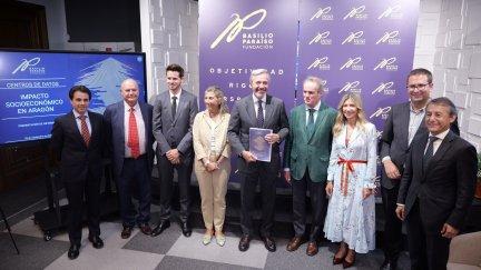 Presentación del informe sobre la riqueza que generarán los centros de datos en Aragón por la Fundación Basilio Paraíso./ Europa Press