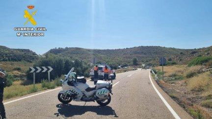 El coche que se ha visto involucrado en el choque. / Guardia Civil