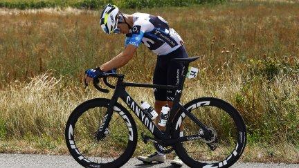 Pablo Castrillo se ha retirado este viernes de la Vuelta a España. Foto: Movistar Team
