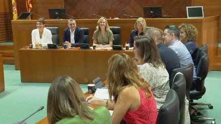 Reunión del PSOE en las Cortes de Aragón./ Aragón TV