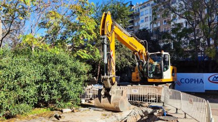 Foto de archivo de obras en el río Huerva a su paso por Zaragoza. / Europa Press