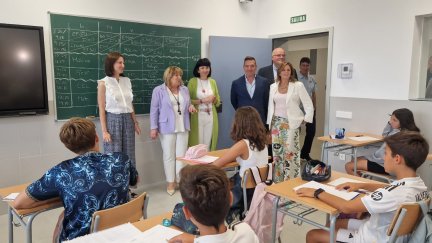Tomasa Hernández, este lunes en el CPI Parque Venecia de Zaragoza. / Gobierno de Aragón