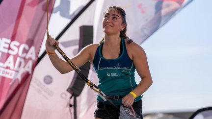María Laborda durante el campeonato de España