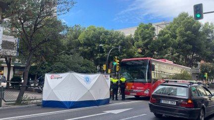 Lugar en el que se ha registrado el accidente, entre avenida de Valencia y calle Tomás Bretón, Zaragoza./ Aragón TV